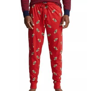 Polo Ralph Lauren Men's All Over Polo Bear Cotton Sleep Jogger Pants NWT SZ L